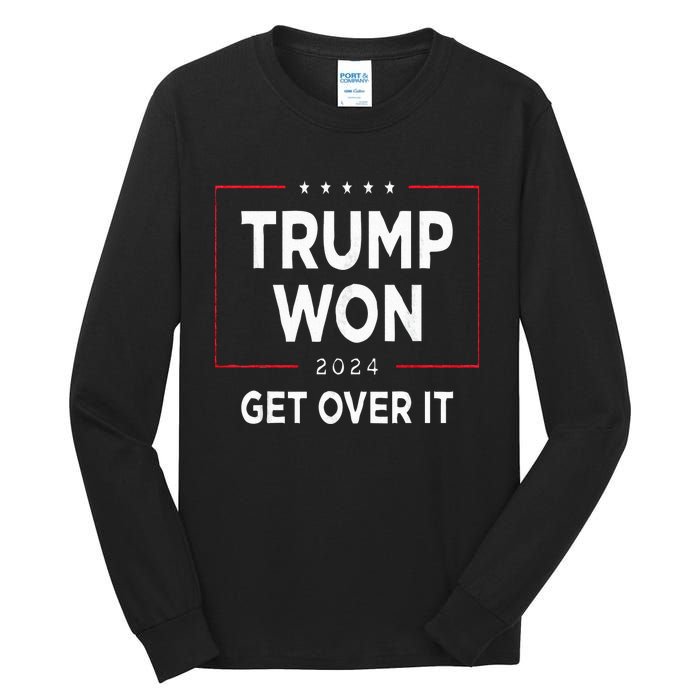 Trump Won 2024 Election Tall Long Sleeve T-Shirt