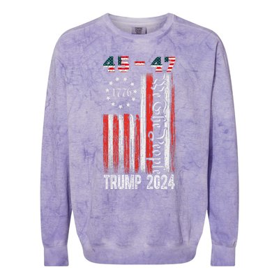 Trump Won 2024 Get Over It 47th Us President 45 47 Colorblast Crewneck Sweatshirt