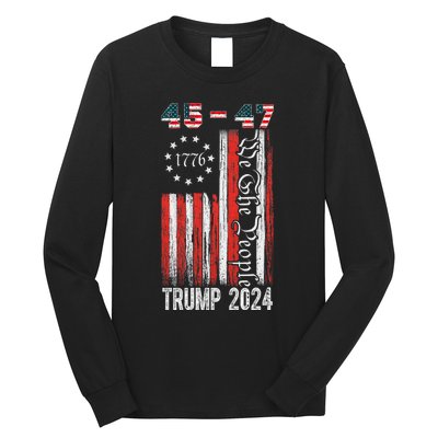 Trump Won 2024 Get Over It 47th Us President 45 47 Long Sleeve Shirt