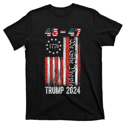 Trump Won 2024 Get Over It 47th Us President 45 47 T-Shirt