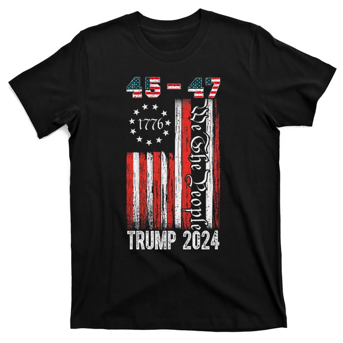 Trump Won 2024 Get Over It 47th Us President 45 47 T-Shirt