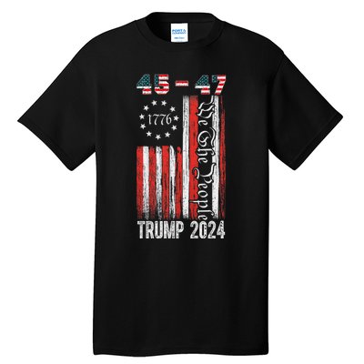 Trump Won 2024 Get Over It 47th Us President 45 47 Tall T-Shirt