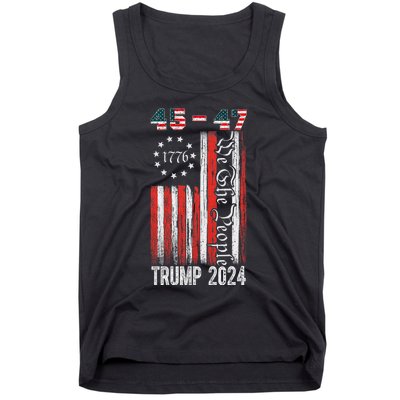 Trump Won 2024 Get Over It 47th Us President 45 47 Tank Top