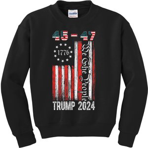 Trump Won 2024 Get Over It 47th Us President 45 47 Kids Sweatshirt