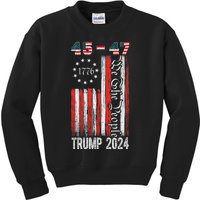 Trump Won 2024 Get Over It 47th Us President 45 47 Kids Sweatshirt