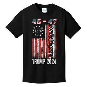 Trump Won 2024 Get Over It 47th Us President 45 47 Kids T-Shirt