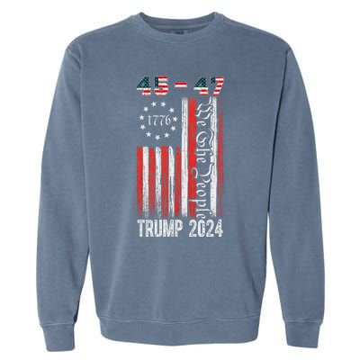 Trump Won 2024 Get Over It 47th Us President 45 47 Garment-Dyed Sweatshirt