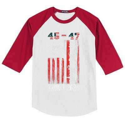 Trump Won 2024 Get Over It 47th Us President 45 47 Kids Colorblock Raglan Jersey