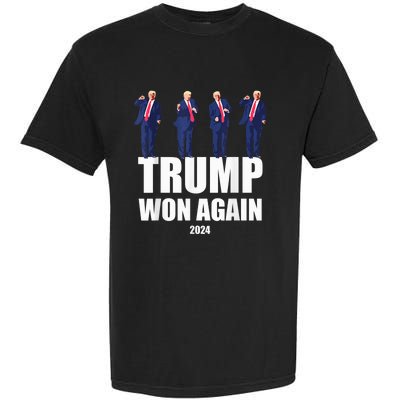 Trump Wins 2024 Presidential Election 2024 Donald Trump Wins Us Presidency Garment-Dyed Heavyweight T-Shirt