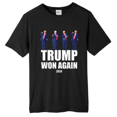 Trump Wins 2024 Presidential Election 2024 Donald Trump Wins Us Presidency Tall Fusion ChromaSoft Performance T-Shirt