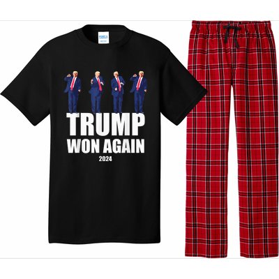 Trump Wins 2024 Presidential Election 2024 Donald Trump Wins Us Presidency Pajama Set