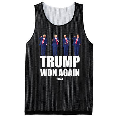 Trump Wins 2024 Presidential Election 2024 Donald Trump Wins Us Presidency Mesh Reversible Basketball Jersey Tank