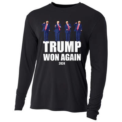 Trump Wins 2024 Presidential Election 2024 Donald Trump Wins Us Presidency Cooling Performance Long Sleeve Crew