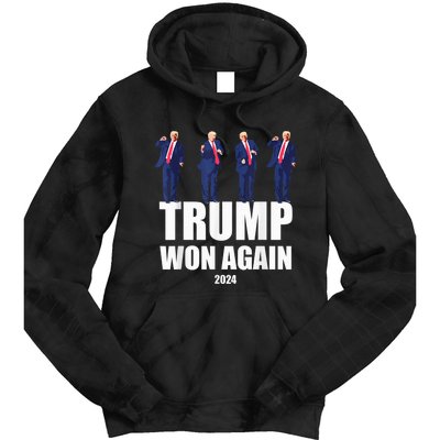 Trump Wins 2024 Presidential Election 2024 Donald Trump Wins Us Presidency Tie Dye Hoodie