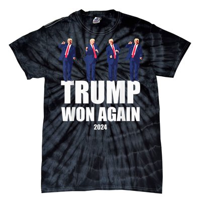 Trump Wins 2024 Presidential Election 2024 Donald Trump Wins Us Presidency Tie-Dye T-Shirt