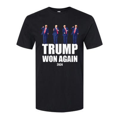 Trump Wins 2024 Presidential Election 2024 Donald Trump Wins Us Presidency Softstyle CVC T-Shirt