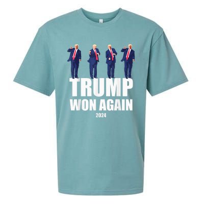 Trump Wins 2024 Presidential Election 2024 Donald Trump Wins Us Presidency Sueded Cloud Jersey T-Shirt