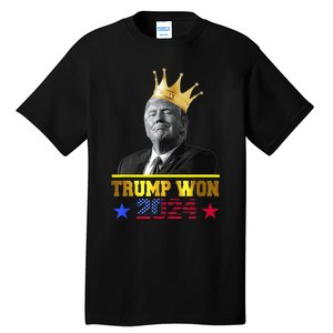 Trump Wins 2024 Presidential Election 2024 Donald Trump Wins Us Presidency Tall T-Shirt