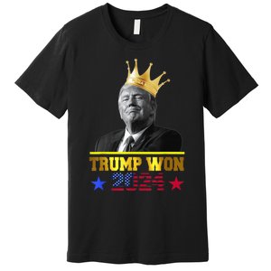 Trump Wins 2024 Presidential Election 2024 Donald Trump Wins Us Presidency Premium T-Shirt