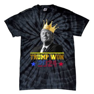 Trump Wins 2024 Presidential Election 2024 Donald Trump Wins Us Presidency Tie-Dye T-Shirt