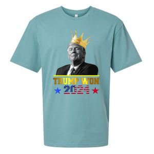 Trump Wins 2024 Presidential Election 2024 Donald Trump Wins Us Presidency Sueded Cloud Jersey T-Shirt