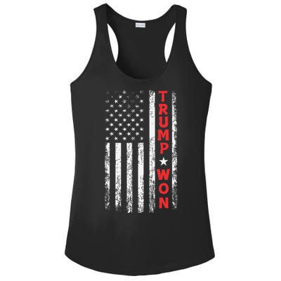 Trump Won 2024 Election Usa Flag Ladies PosiCharge Competitor Racerback Tank