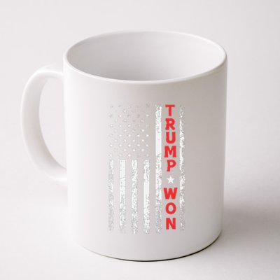 Trump Won 2024 Election Usa Flag Coffee Mug