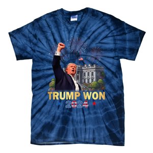 Trump Wins 2024 Presidential Election 2024 Donald Trump Wins Us Presidency Tie-Dye T-Shirt