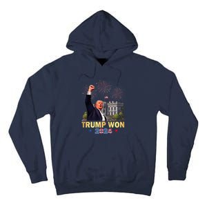 Trump Wins 2024 Presidential Election 2024 Donald Trump Wins Us Presidency Tall Hoodie