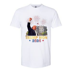 Trump Wins 2024 Presidential Election 2024 Donald Trump Wins Us Presidency Softstyle CVC T-Shirt