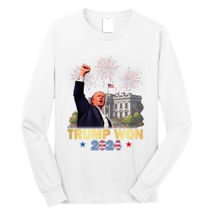 Trump Wins 2024 Presidential Election 2024 Donald Trump Wins Us Presidency Long Sleeve Shirt