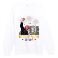 Trump Wins 2024 Presidential Election 2024 Donald Trump Wins Us Presidency Premium Crewneck Sweatshirt