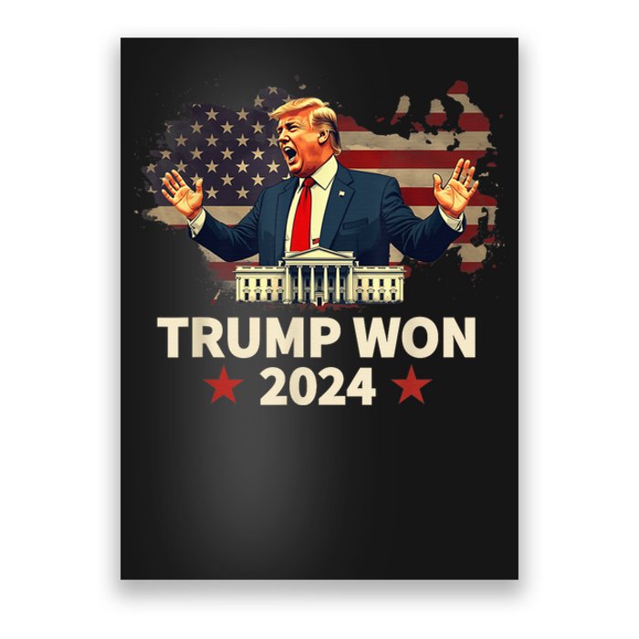 Trump Wins 2024 Presidential Election 2024 Donald Trump Wins Us Presidency Poster