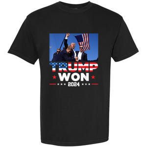 Trump Wins 2024 Presidential Election 2024 Donald Trump Wins Us Presidency Garment-Dyed Heavyweight T-Shirt