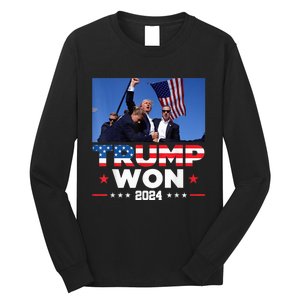 Trump Wins 2024 Presidential Election 2024 Donald Trump Wins Us Presidency Long Sleeve Shirt