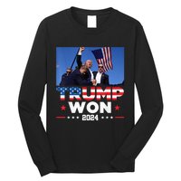 Trump Wins 2024 Presidential Election 2024 Donald Trump Wins Us Presidency Long Sleeve Shirt