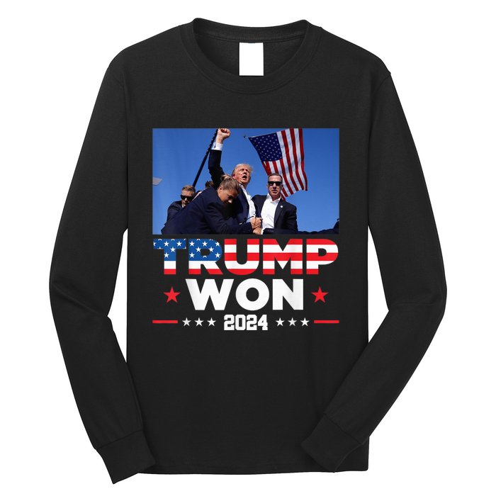 Trump Wins 2024 Presidential Election 2024 Donald Trump Wins Us Presidency Long Sleeve Shirt