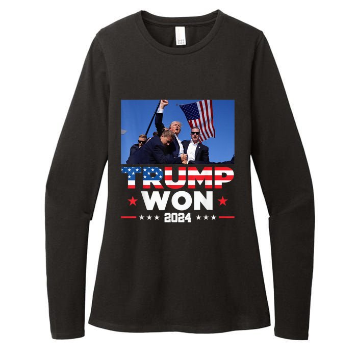 Trump Wins 2024 Presidential Election 2024 Donald Trump Wins Us Presidency Womens CVC Long Sleeve Shirt