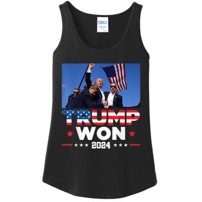 Trump Wins 2024 Presidential Election 2024 Donald Trump Wins Us Presidency Ladies Essential Tank