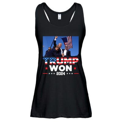 Trump Wins 2024 Presidential Election 2024 Donald Trump Wins Us Presidency Ladies Essential Flowy Tank