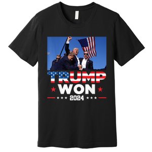 Trump Wins 2024 Presidential Election 2024 Donald Trump Wins Us Presidency Premium T-Shirt