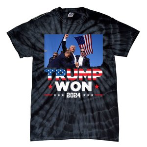 Trump Wins 2024 Presidential Election 2024 Donald Trump Wins Us Presidency Tie-Dye T-Shirt