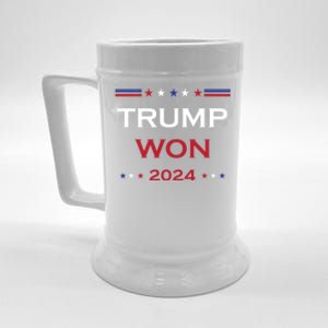 Trump Wins 2024 Election Trump Won 2024 Beer Stein