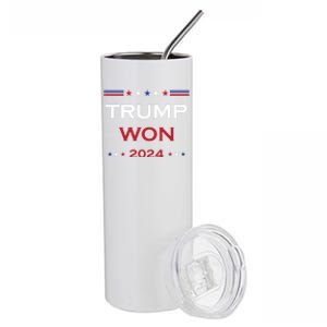 Trump Wins 2024 Election Trump Won 2024 Stainless Steel Tumbler