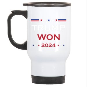 Trump Wins 2024 Election Trump Won 2024 Stainless Steel Travel Mug