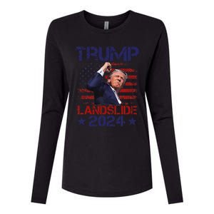 Trump Win 2024 Trump Vance 2024 President Womens Cotton Relaxed Long Sleeve T-Shirt