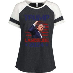 Trump Win 2024 Trump Vance 2024 President Enza Ladies Jersey Colorblock Tee