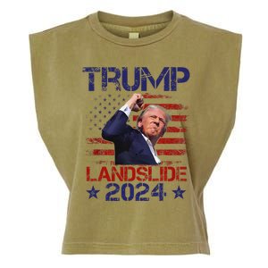 Trump Win 2024 Trump Vance 2024 President Garment-Dyed Women's Muscle Tee