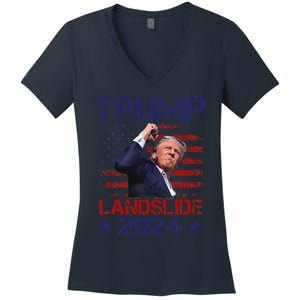 Trump Win 2024 Trump Vance 2024 President Women's V-Neck T-Shirt