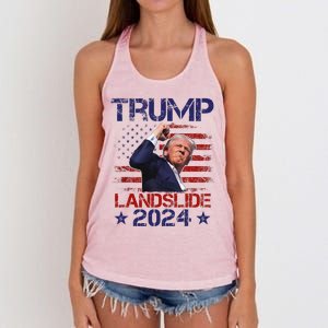 Trump Win 2024 Trump Vance 2024 President Women's Knotted Racerback Tank